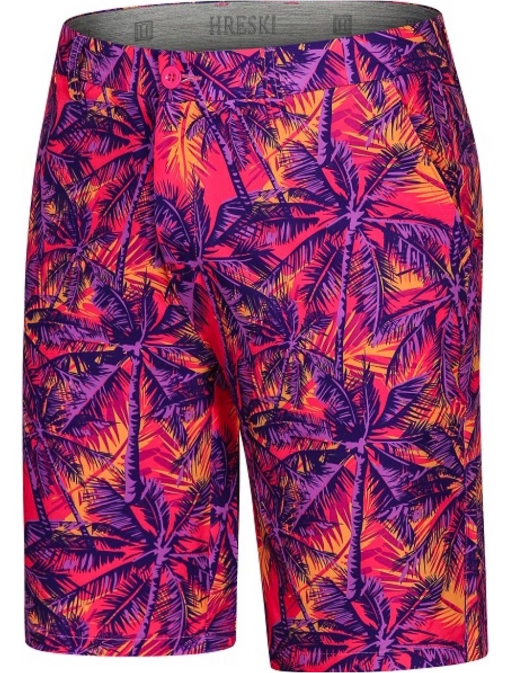 Pink Palm Trees Golf Shorts - Hreski 143